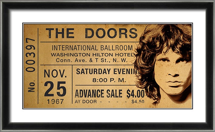 The Doors ***DIGITAL FILE Only***ticket Stub Poster / Concert