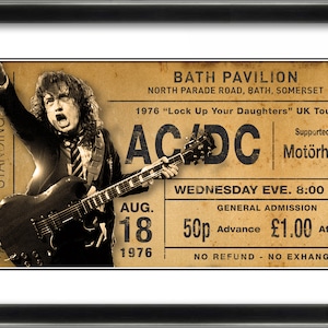 DIGITAL FILE*** ACDC Ticket Stub Poster Artwork - Etsy