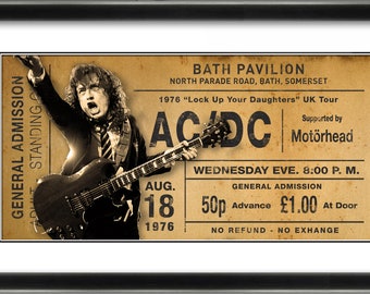 DIGITAL FILE*** ACDC Ticket Stub Poster Artwork