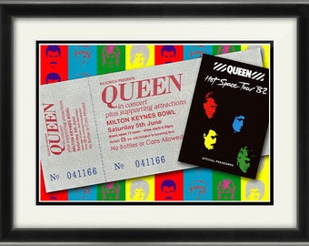 DIGITAL FILE ONLY*** Queen Ticket Stub Poster Artwork / printable
