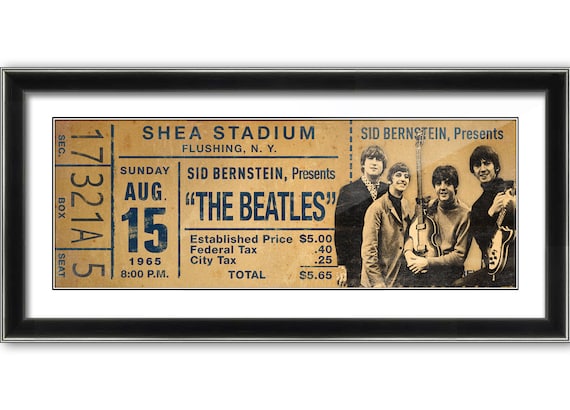 ビートルズ　シェアスタジアムコンサート未使用チケット、証明書、ポスター BEATLES シェイ・スタジアム コンサートポスター 1966 - メルカリ