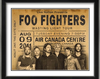 DIGITAL FILE ONLY*** Foo Fighters Ticket Stub Artwork***
