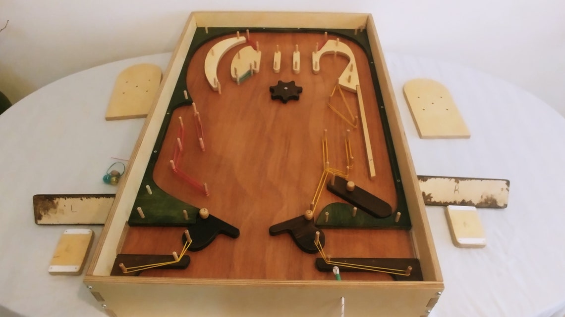 1 Pinball Holz Machine Pinball Spiel für Kinder handgemachte Etsy