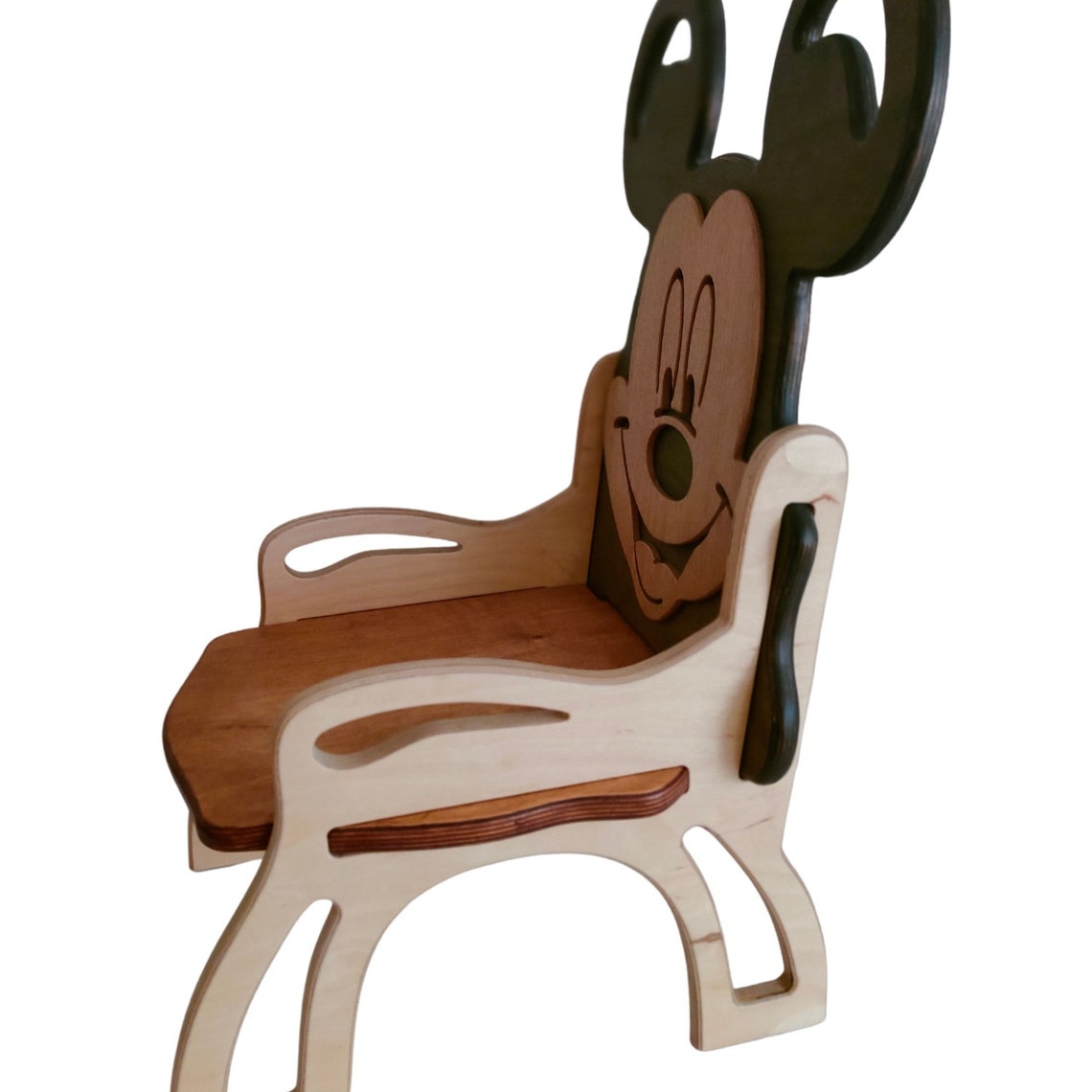 Silla de madera ecológica bebé Mickey Mouse silla de jardín de | Etsy