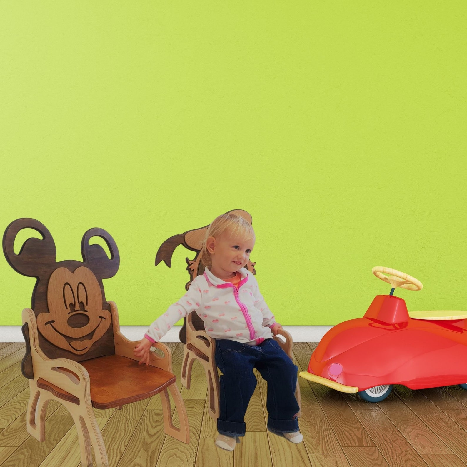 Baby Öko Holzstuhl Mickey Mouse Kindergartenstuhl | Etsy