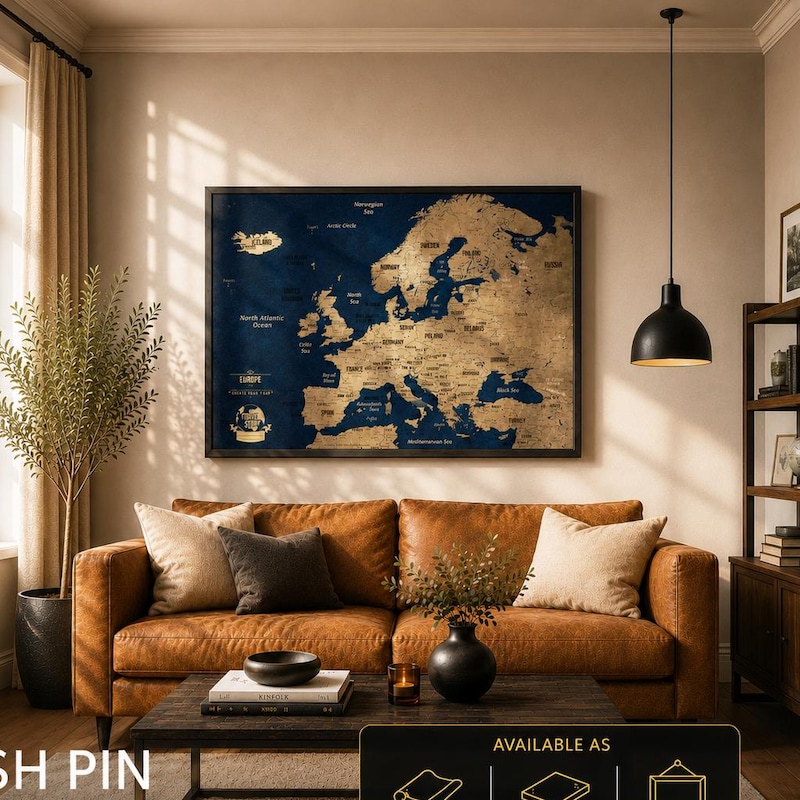 Europe Pin Map - Etsy UK