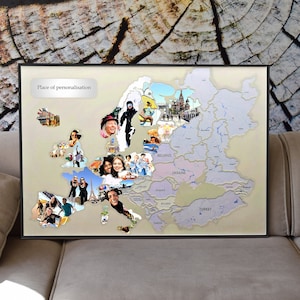 My Travel Map - Personalisierte Europäische Fotokarte für Reiseerinnerungen und Dekoration