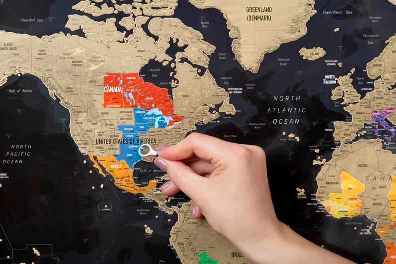 Scratch Yours Travels New Scratch off Maps Personalized Etsy UK