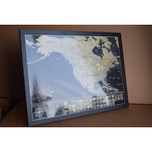 Carte de voyage à gratter Europe, meilleur cadeau d'anniversaire, carte à gratter XL, cadeaux de Noël originaux, carte disponible avec cadre