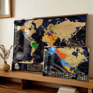 Carte Gratter Monde & Amérique Nord - Cartes Voyage Personnalisées