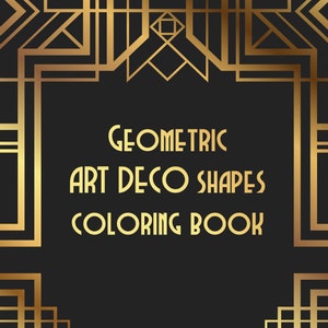 Geometric Art Deco Coloring Book. 80+ PAGES. Print at home coloring pages. Hours of fun and relaxing by coloring.