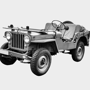 Willys Jeep Digital Print Vintage Car Print Printable Wall - Etsy