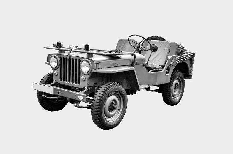 Willys Jeep Digital Print Vintage Car Print Printable Wall - Etsy