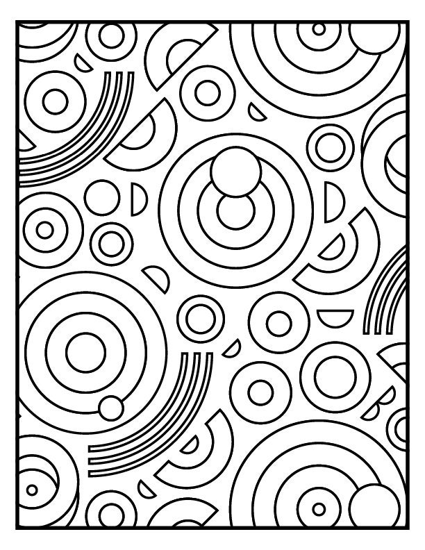 Geometric Fun Coloring Book. 70 PAGES. Print at home coloring | Etsy