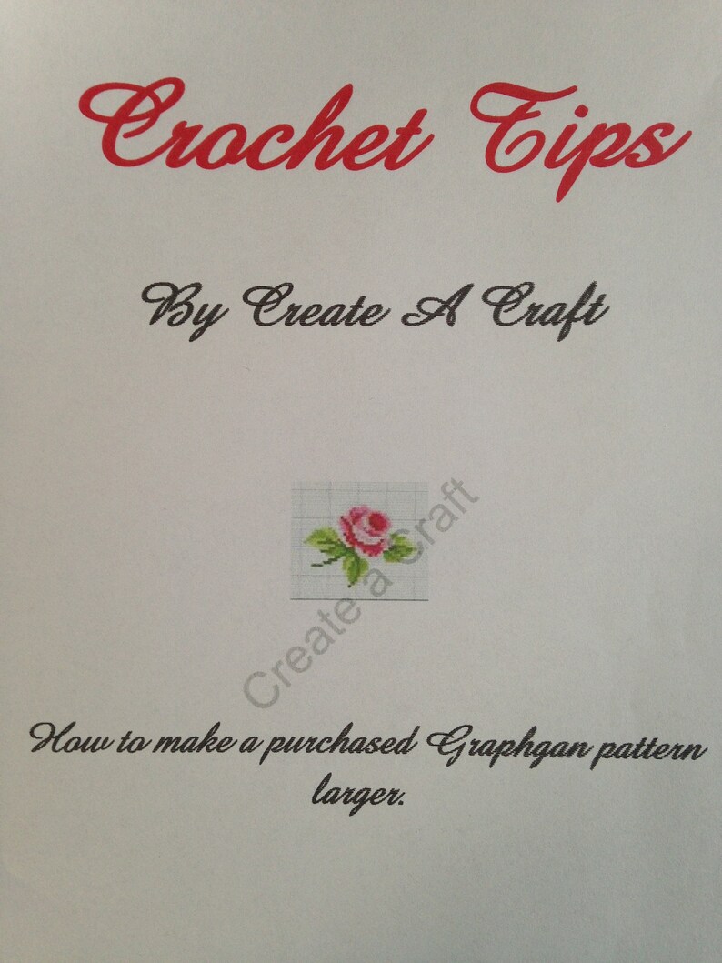How to Make a Graphgan Pattern Larger/crochet Tips/pdf/instant Etsy