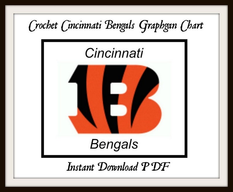 Crochet Cincinnati Bengals Graphgan Chartfootballsportscrochetfootball blanketpatterns