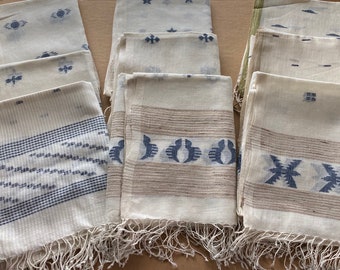 Handwoven Jamdani Scarves - Natural