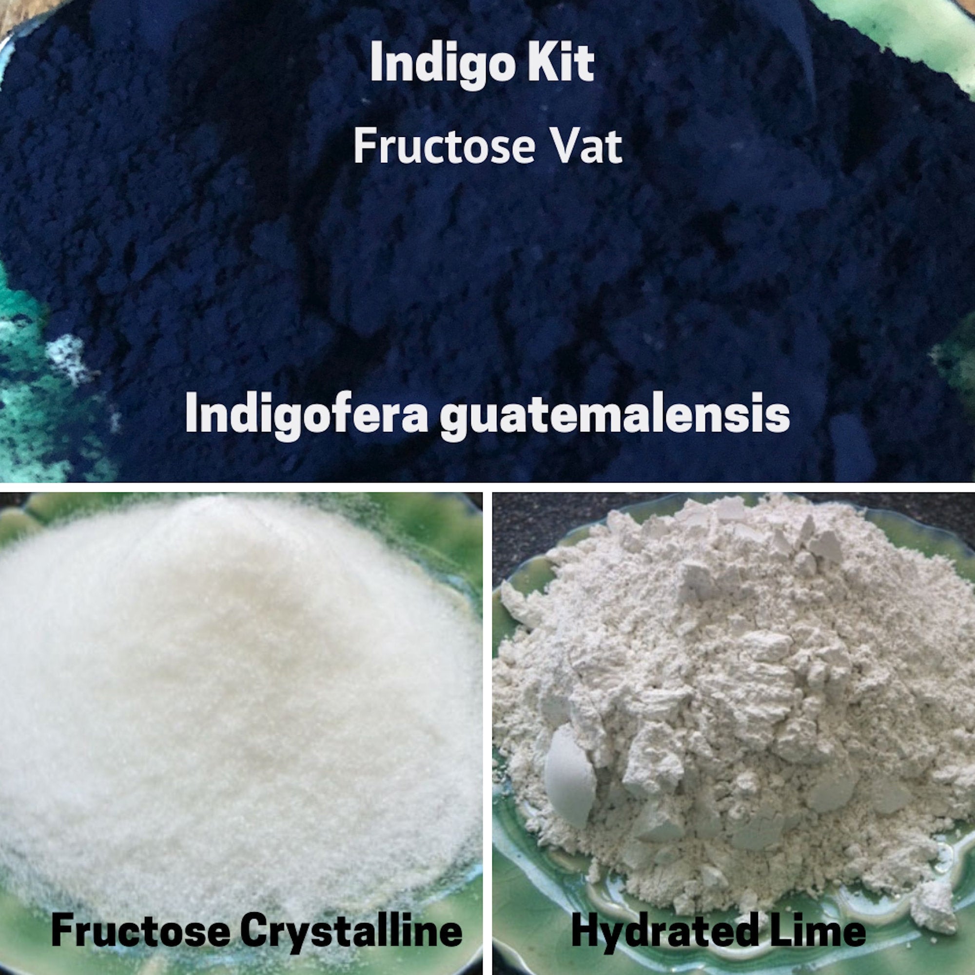 Indigo Kit Fructose Vat Indigofera Guatemalensis - Natural Dyes -