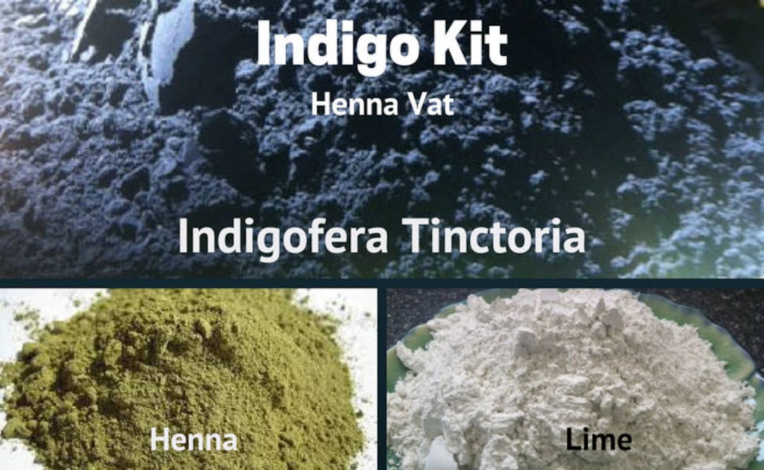 Indigo Kit Indigo Kit Henna Vat Indigofera Tinctoria - Natural Dyes - - Etsy