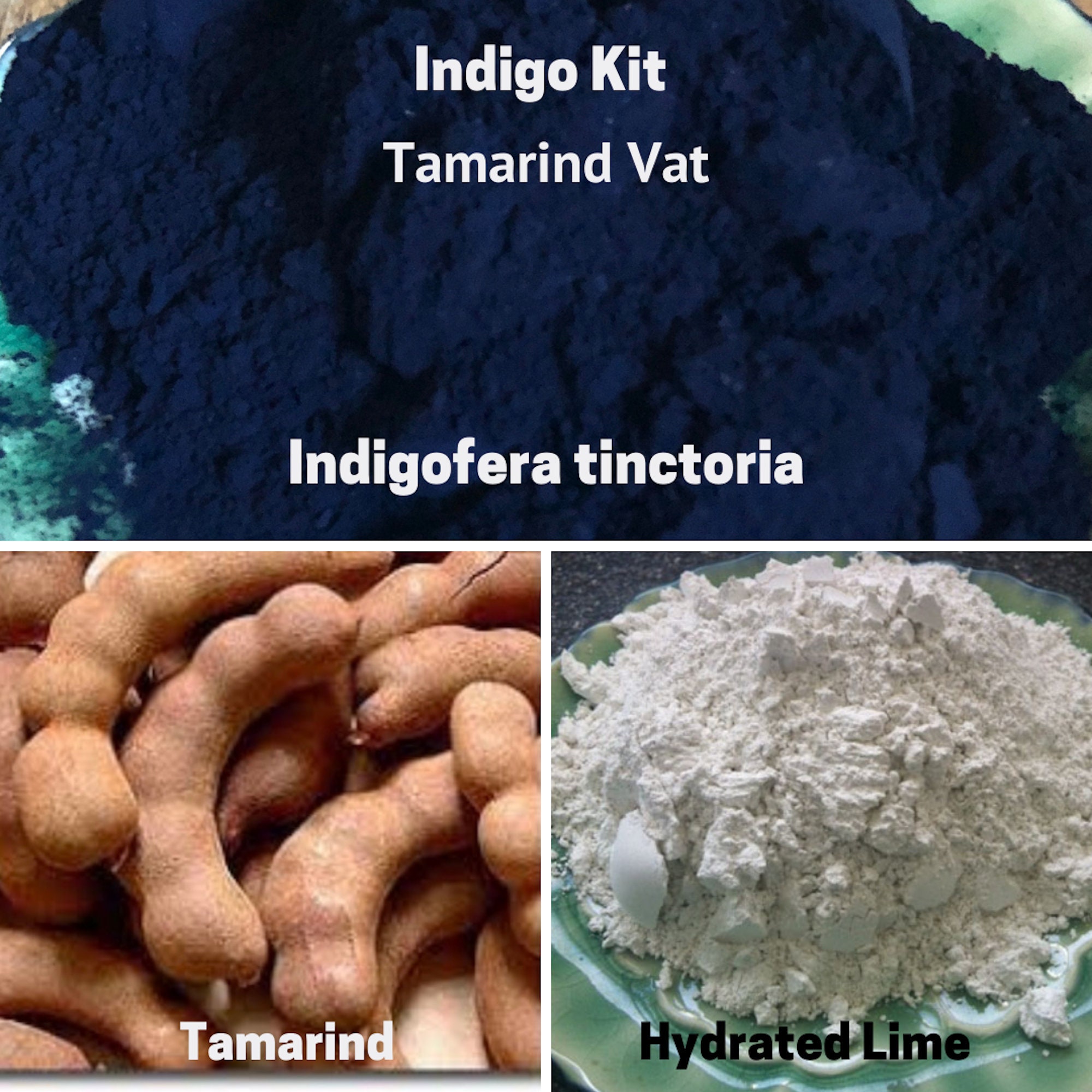 Indigo Kit Tamarind Vat Indigofera Tinctoria - Natural Dyes