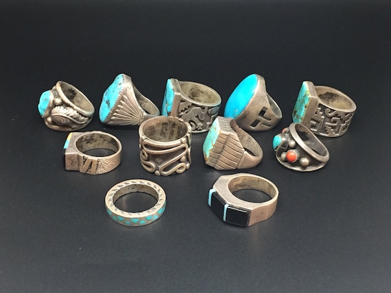 size 9 34 Silver and Turquoise ring by Nelvin Chee