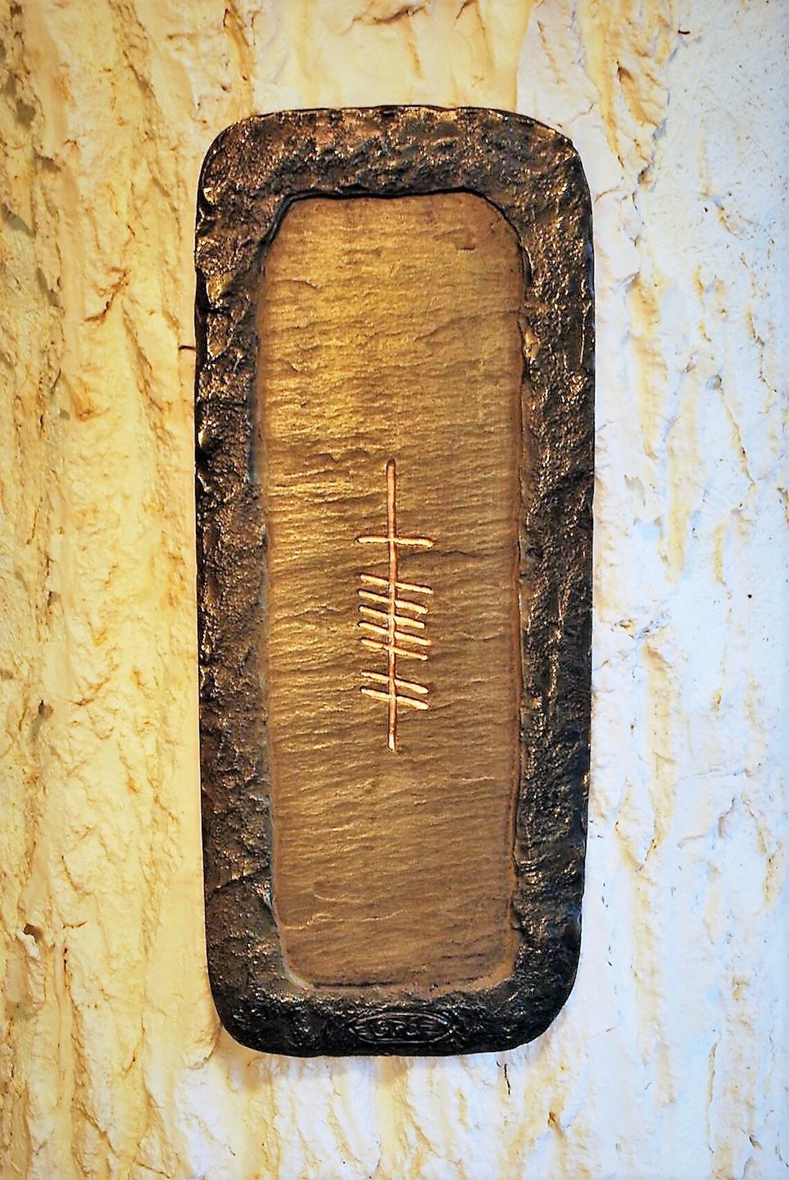 Ogham Script Wall Plaque reading Grá Gaélique pour Etsy France