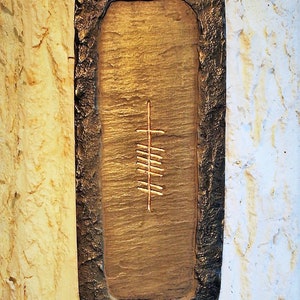Ogham Script Wall Plaque reading Grá (Gaelic for &#39;Love&#39;)