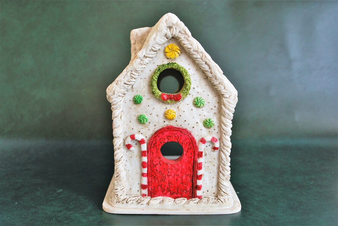 Gingerbread House W/ Tealight Candle Holder Etsy UK
