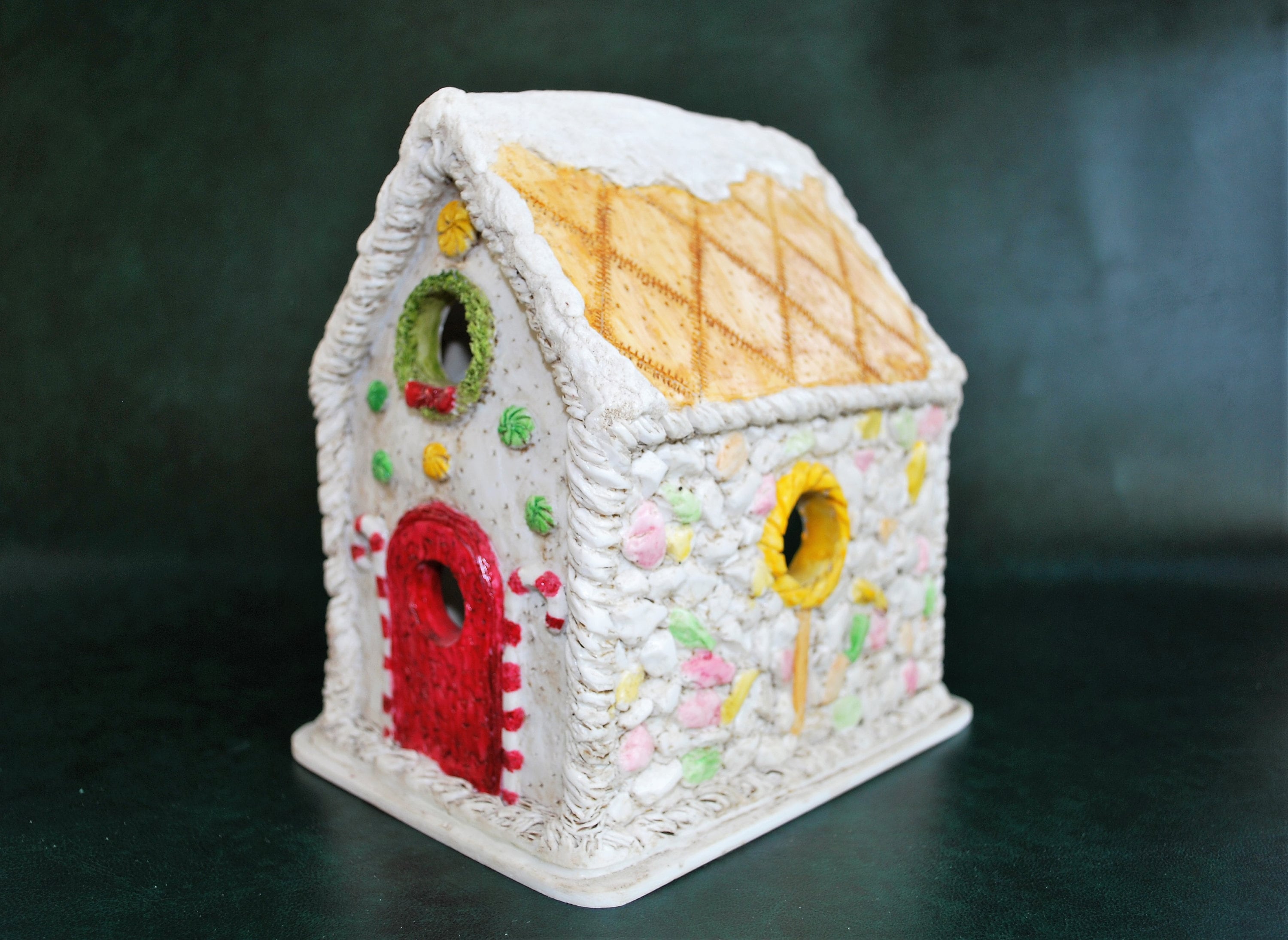 Gingerbread House W/ Tealight Candle Holder Etsy UK
