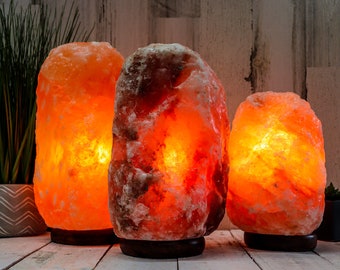 LARGE Natural Himalayan Salt Lamp - UL Approved Dimmer Cord