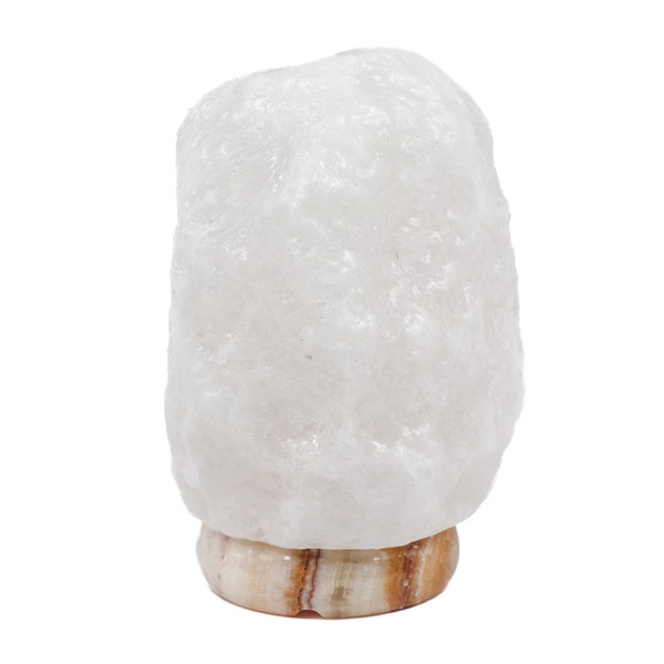 WHITE - Natural Himalayan Salt Lamp - UL Approved Dimmer Cord