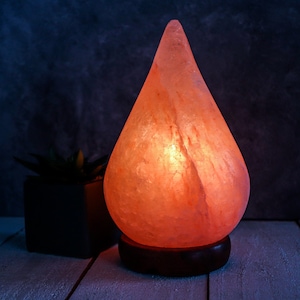 Tear Drop Shape Himalayan Salt Lamp (4-5lb) 8" Height
