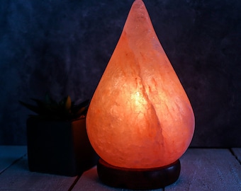 Tear Drop Shape Himalayan Salt Lamp (4-5lb) 8" Height