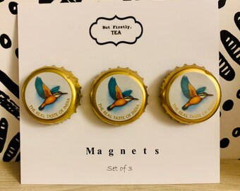 Bottle Top Magnets - Kingfisher