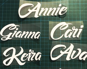 Name Decal | Custom Heat Transfer Vinyl | Iron On Decal | Personalized Sticker | Apparel Decal | Iron On Name | Vinyl Lettering | Vinyl Name