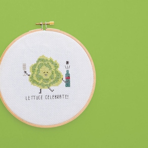 Lettuce Celebrate | A cross stitch pattern PDF (instant download)