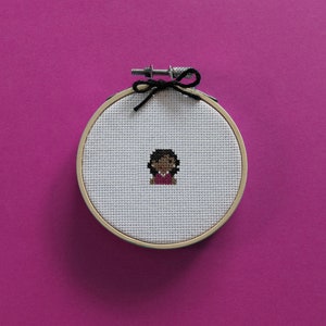 Tiny Michelle Obama A cross stitch pattern PDF instant download image 1