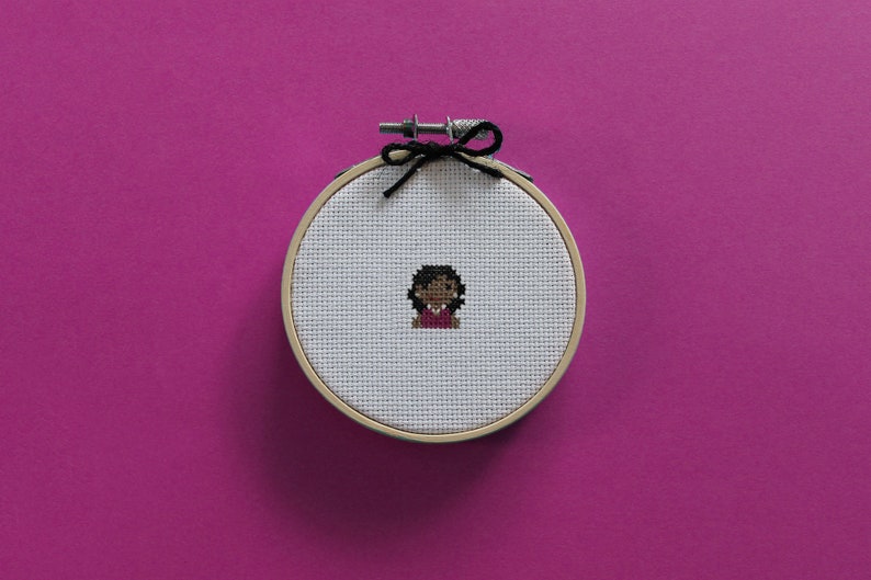 Tiny Michelle Obama A cross stitch pattern PDF instant download image 1