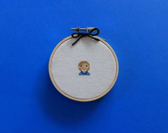 Tiny Hillary | A cross stitch pattern PDF (instant download)