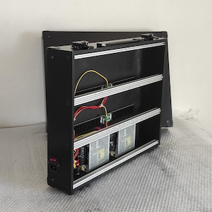 Eurorack case 9u 104 pk draagbaar aangedreven zwart