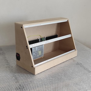 EURORACK case  powered 6U inclined natural