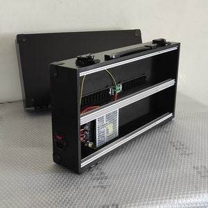 Portable eurorack case 6u powered black 104 hp