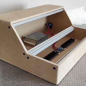 EURORACK case powered 6U inclined natural