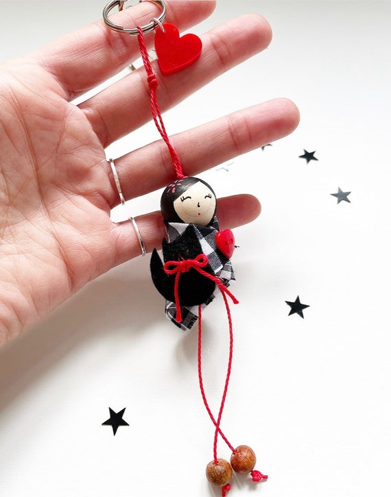 Porte-clés Chat Fait Main - Cadeau Pour Amoureux Des Chats - Livraison Gratuite - Neuf