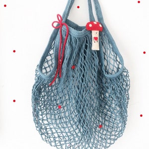 Sac de marché, sac en filet, sac pour champignons vénéneux, sac en coton, sac en ficelle