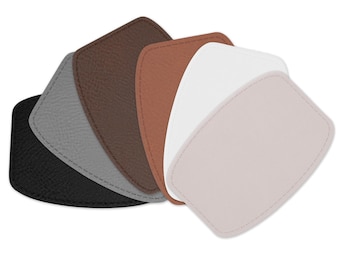 Laser Engraving Faux Leather Hat Patches – Rounded Rectangle 5-Pack