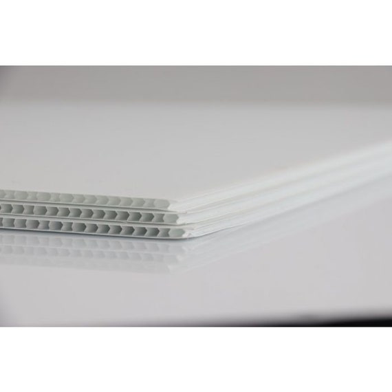 White 4MM Corrugated Plastic Sheet 24 X 18 Etsy