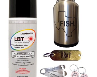 LaserBond 100 Black Laser Marking Spray for Metal, Glass, Ceramic, Stone