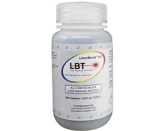 LaserBond 100 Black Laser Marking Ink, All Purpose, Metal Glass Stone Ceramic (125g)