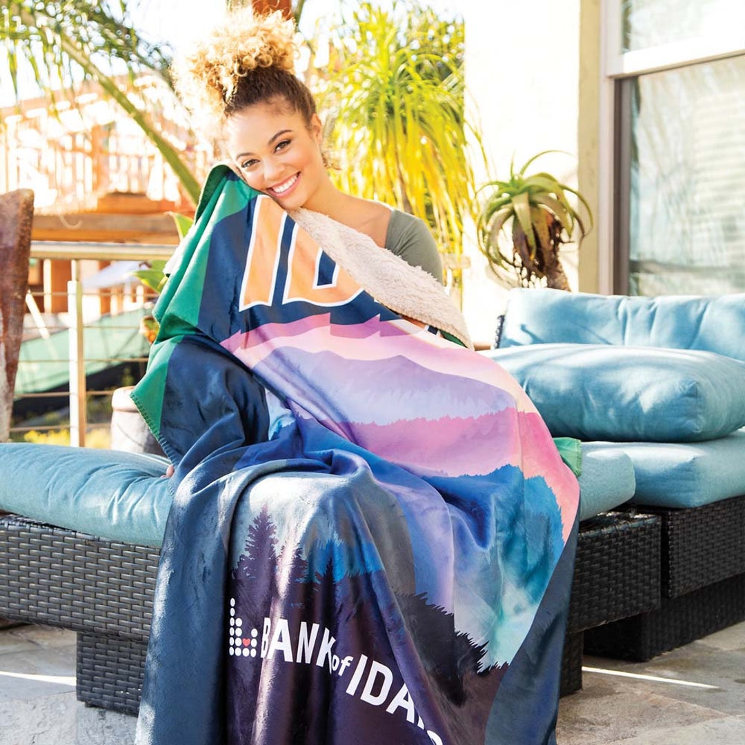 Sublimation Sherpa Lined Throw Blanket Etsy